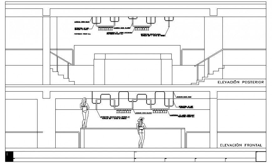 Detail of restaurant furniture blocks drawing in autocad
