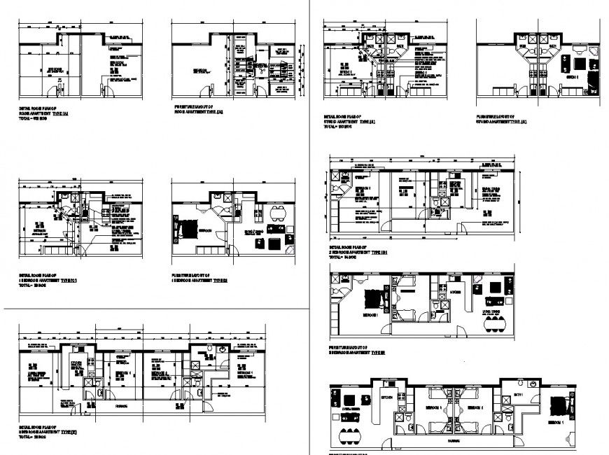 Detail of row house planning layout file