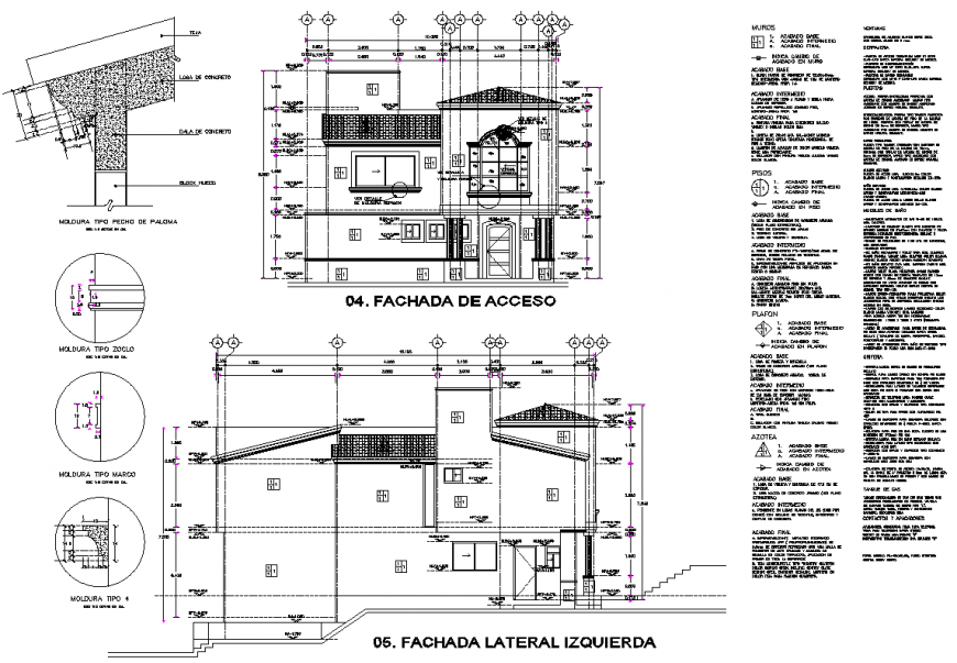 Detail of section 3 BHK house layout file