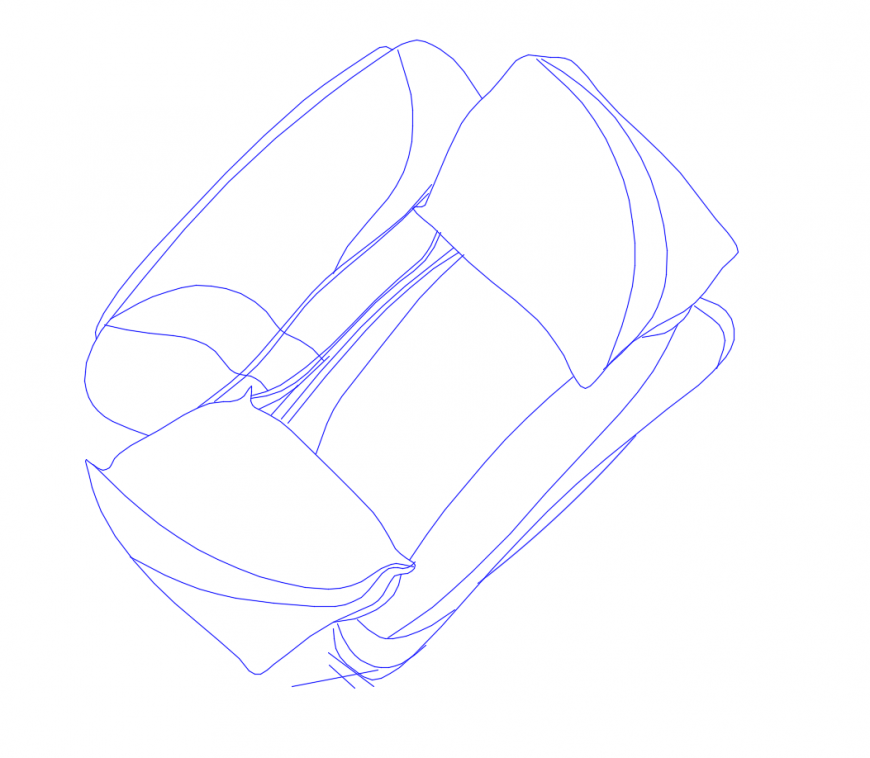 Sofa Chair Layout Details CAD Furniture Block DWG File