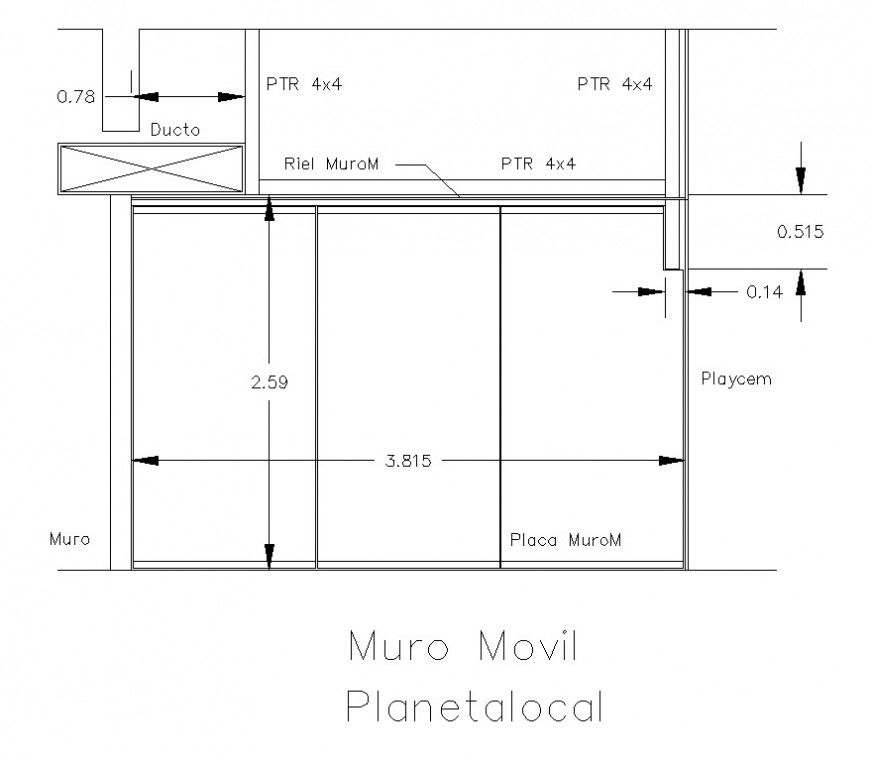 Detail of structure 2d view layout CAD construction autocad file