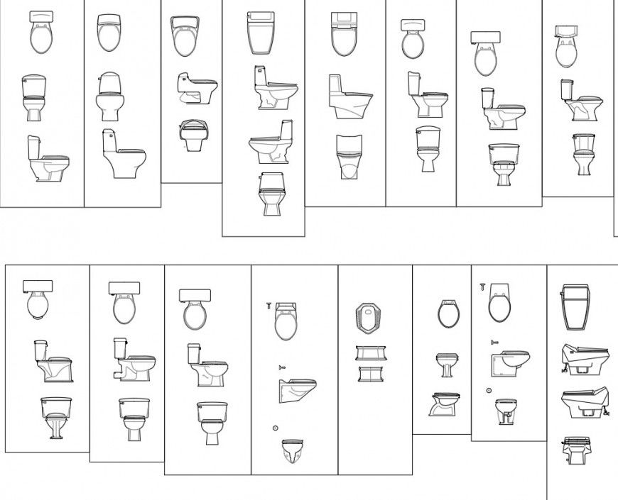 Detail of Water closed dwg file