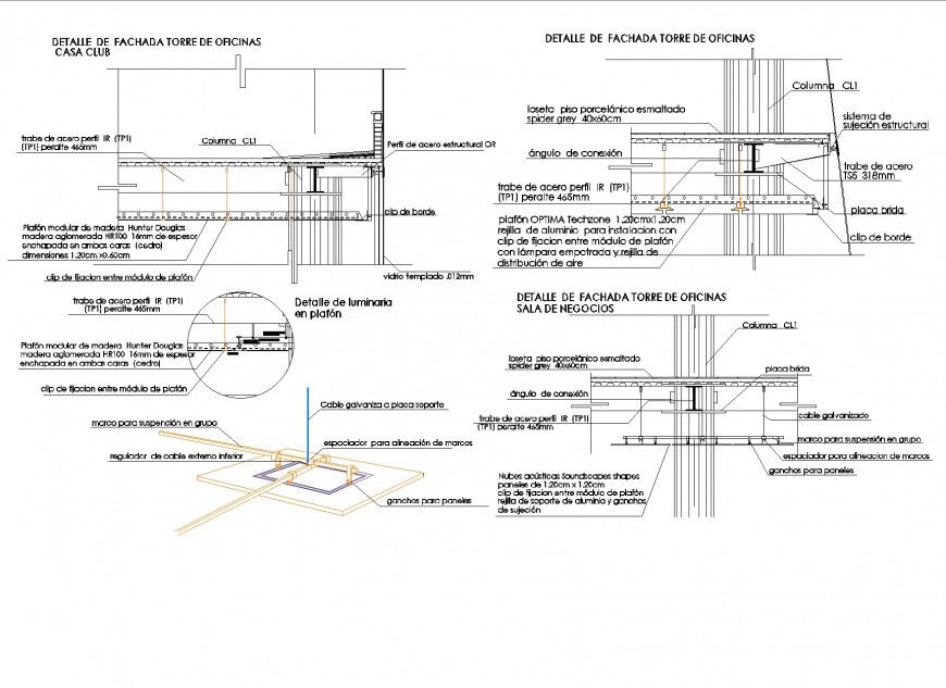 Detail office building dwg file