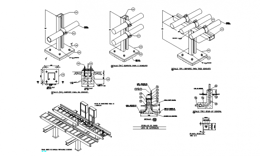 Detail pipe conduit wiring of instrumentation and power layout file