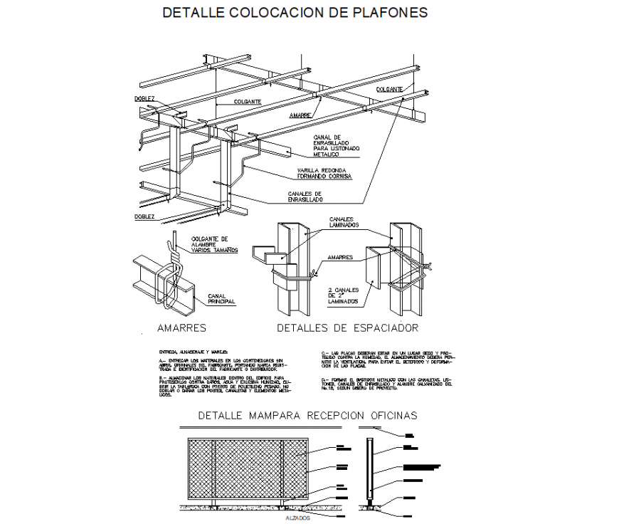 Detail placement of plafrones isometric autocad file