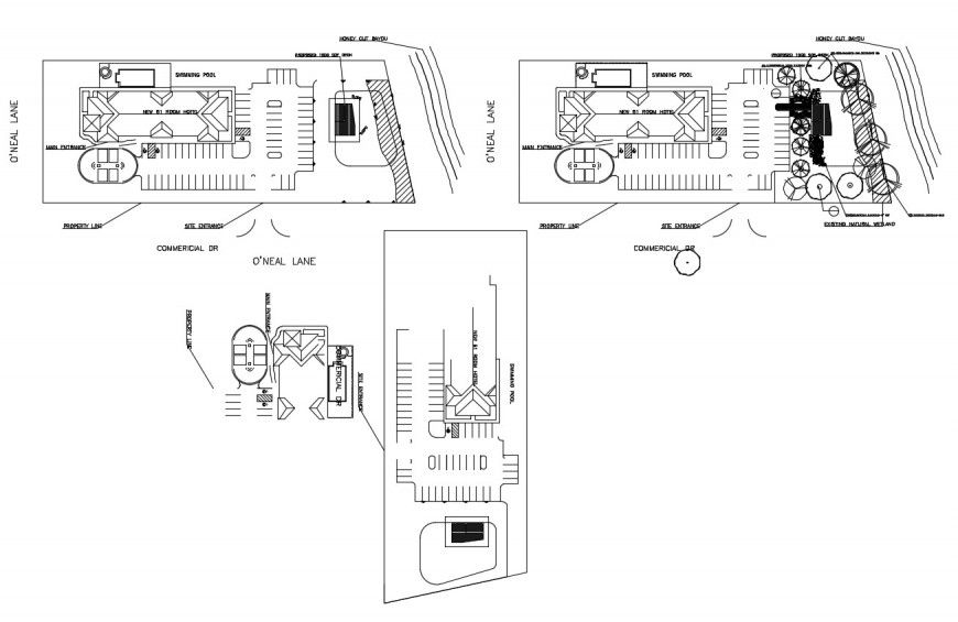 Detail plan of parking system block 2d view autocad file