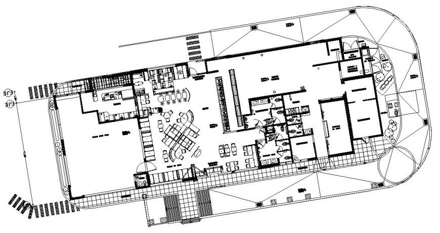 Detail plan of store building 2d view CAD block autocad file