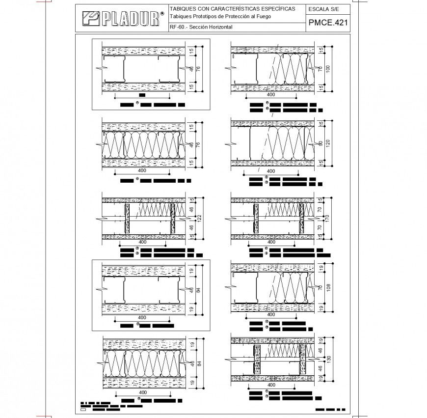 Detail Prototype blocks fire protection plan autocad file
