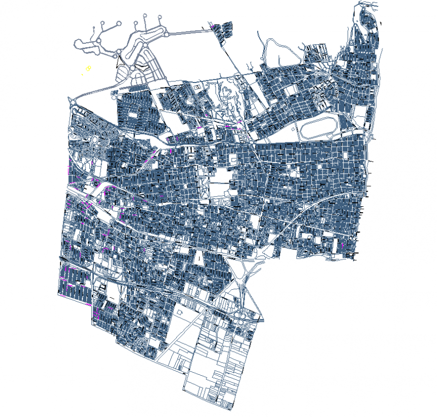 Detail residential area plan view layout 2d view Autocad file
