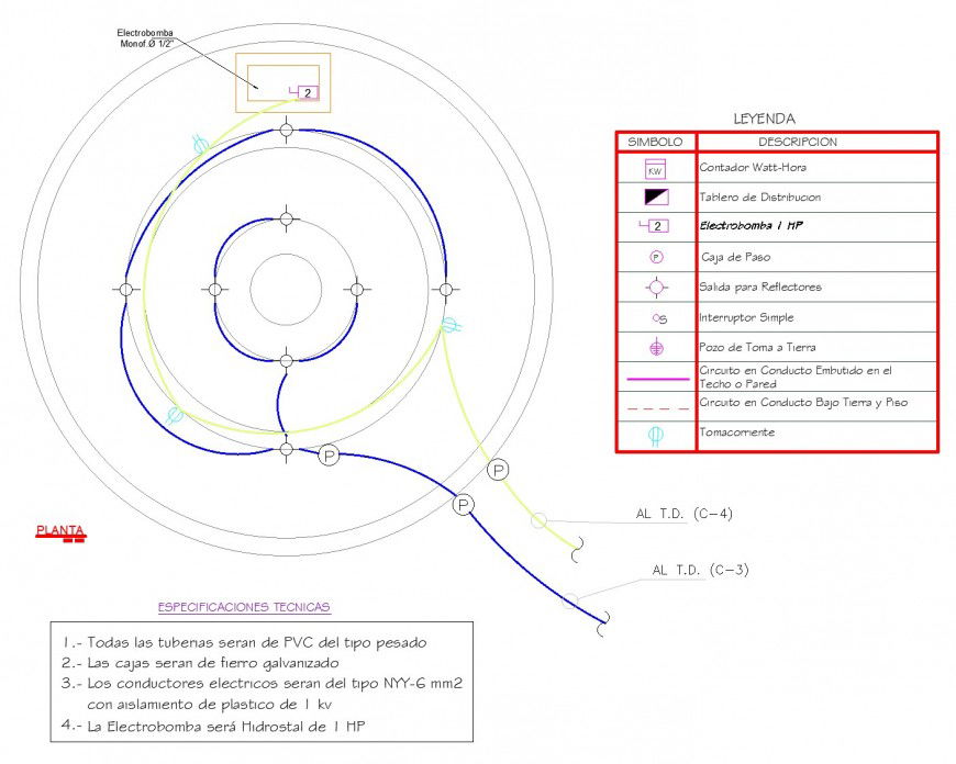 Detail Restaurant Building Electrical plan layout file