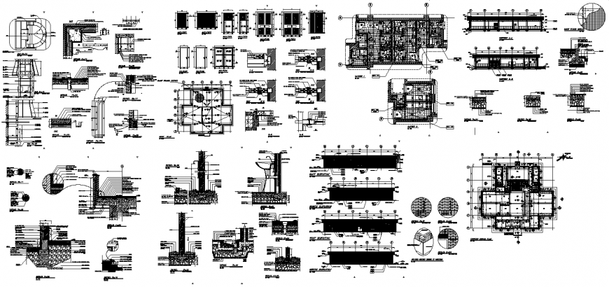 Detail sanitary toilet building plan and section 2d view layout file