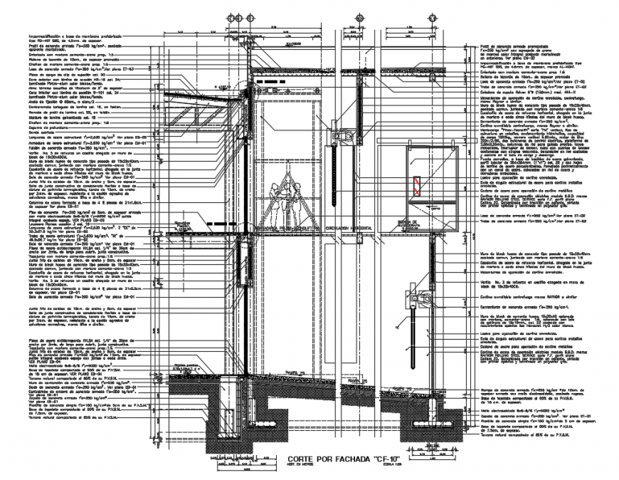 Detail sedimentary taxidermy museum of sections-constructive dwg file