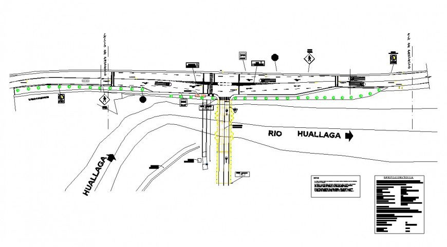 Detail signs of a bridge autocad file