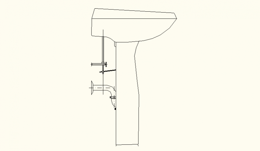 Detail Sink elevation and plan autocad file