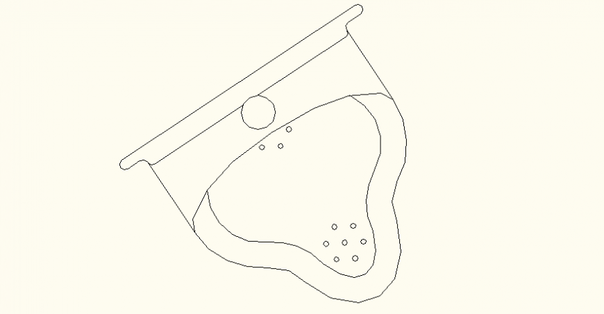 Detail sitting modern toilet elevation autocad file