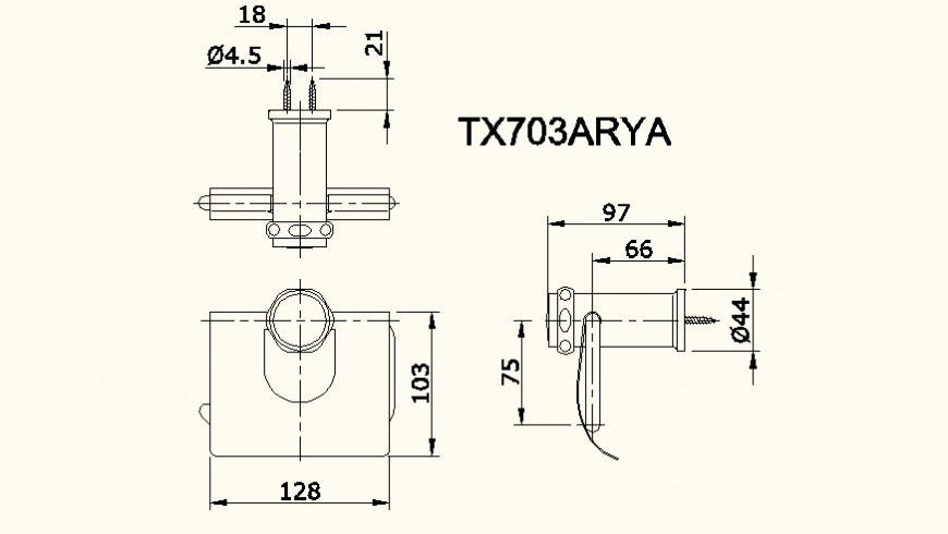 Detail square shaped toilet layout plan