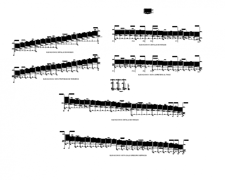 Detail structural elevation 2d view layout CAD blocks autocad file