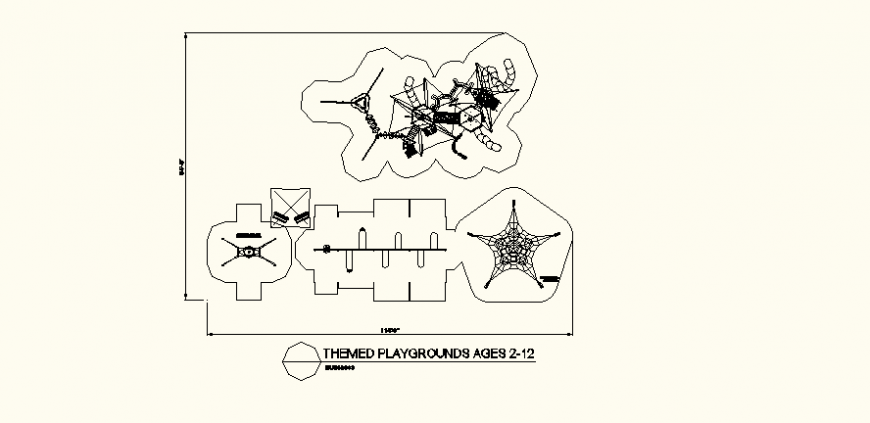 Detail themed play-ground plan layout file