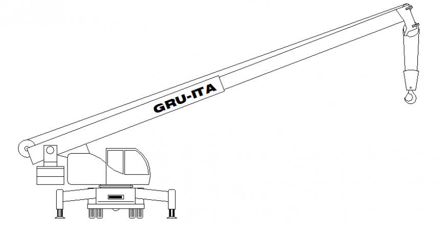 Detail tower crane structure autocad file