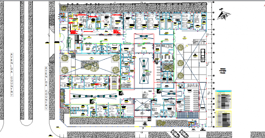 Detailed architecture layout plan details of multi-specialist hospital dwg file