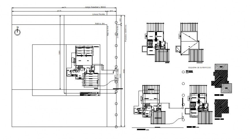 Detailing drawings of apartment house plan 2d view dwg file