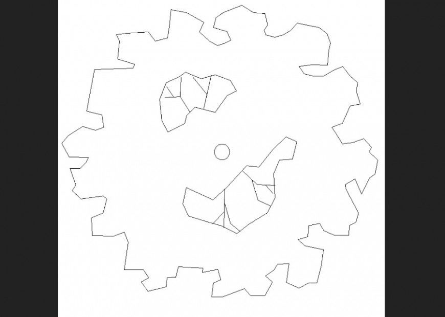 Detailing of tree plan dwg file.