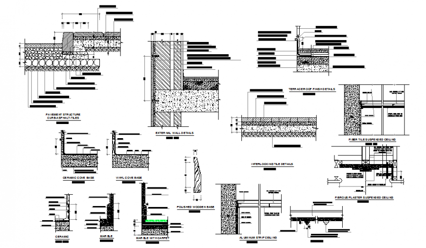 Details floors section layout file