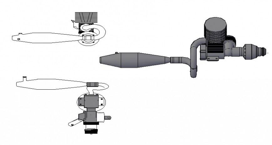 Details machinery units elevation in autocad file