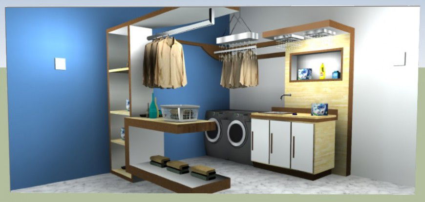 Details of bathroom interior units sketch-up file
