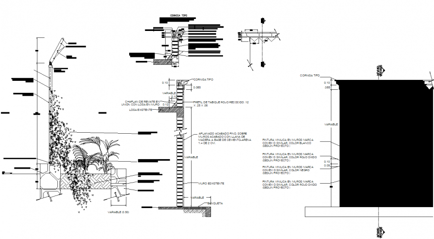 Details of constructive for house and room autocad file
