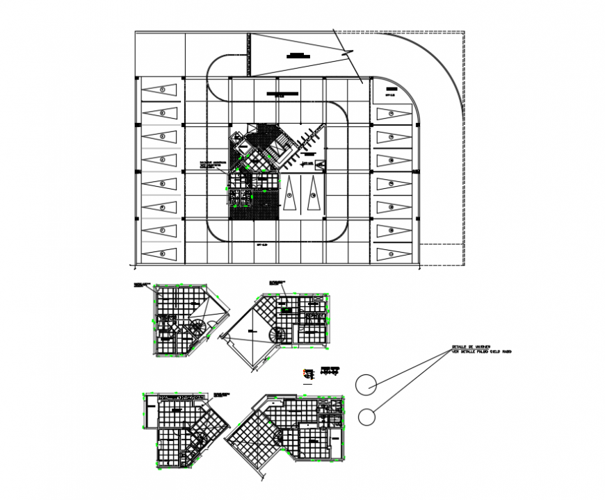 Details of false ceiling of building structure dwg file