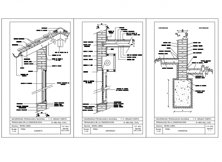 Details of foundation with mezzanine cover and roof dwg file