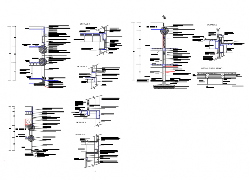 Details of foundation with slabs with ribs and terrace structure details dwg file