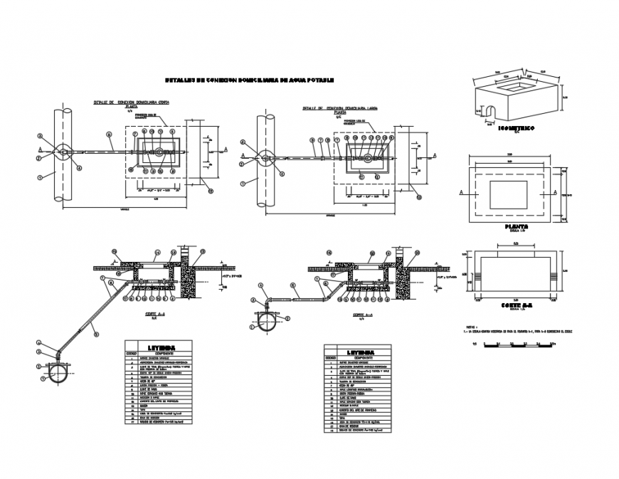 Home Drinking Water Connection | DWG Plumbing Detail