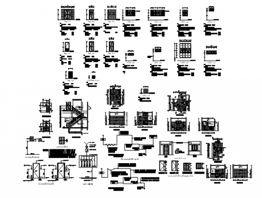 Details of house 2d model AutoCAD files