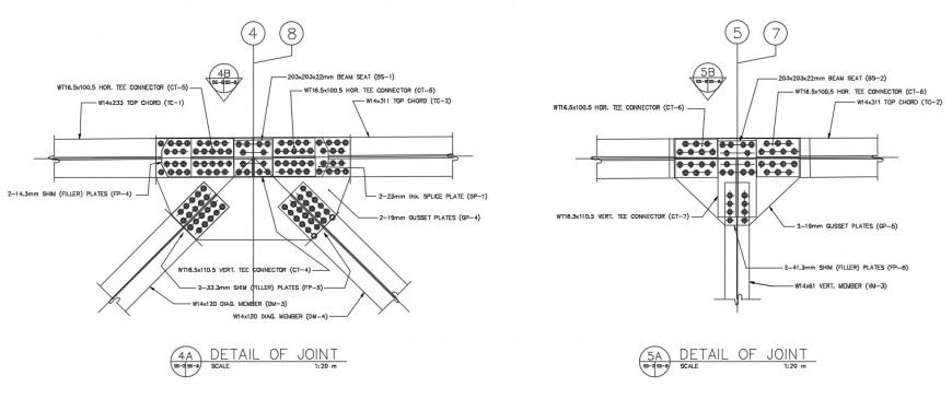 Details of joints and connections structural blocks dwg autocad software file