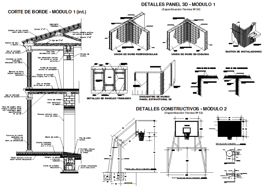 Details of restoration section plan dwg file