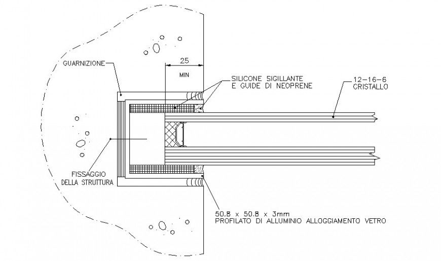 Details of structural sectional units drawing in autocad