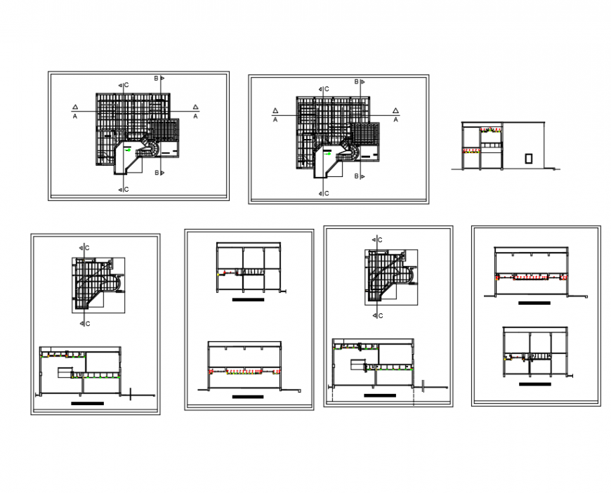 Details of structure of the floor of a house dwg file