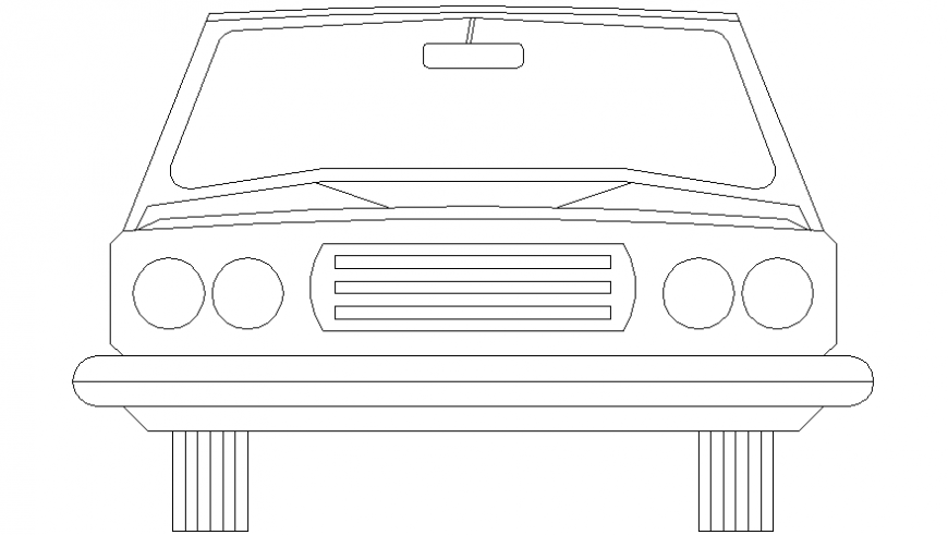 Details of vehicle car blocks elevation drawings autocad file
