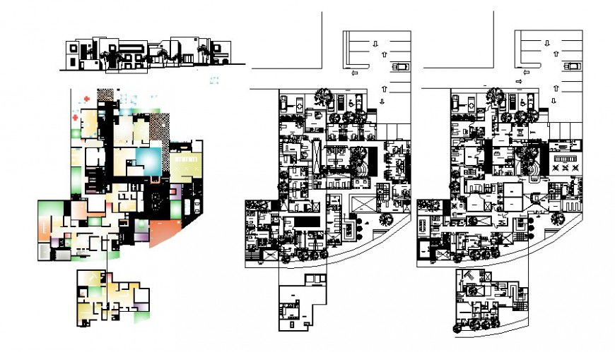 Details work plan drawing of hospital building 2d view dwg file