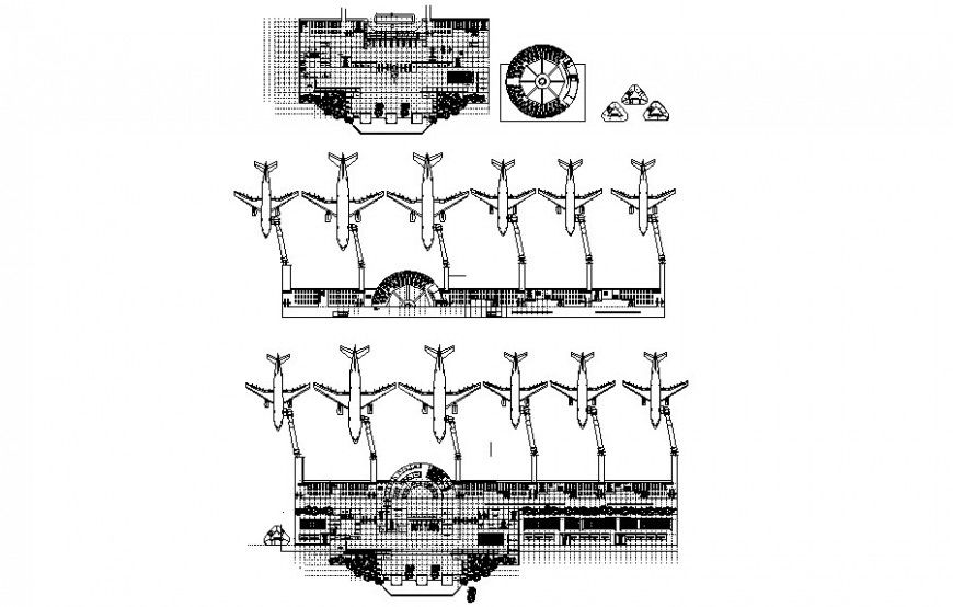 Details work plan of terminal building units drawing in autocad