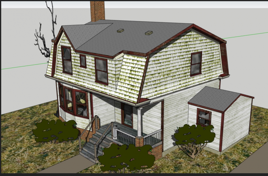 Detroit + House 3 D plan autocad file