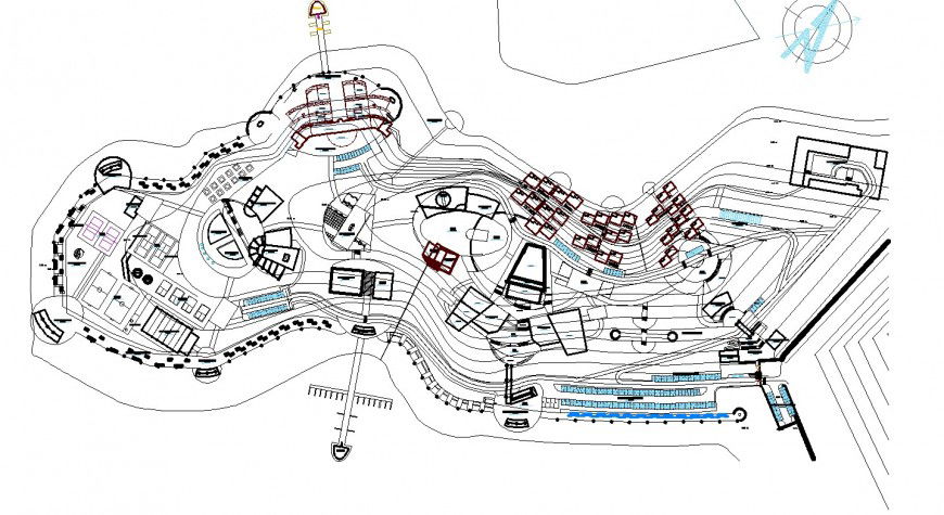 Development commercial building plan layout file