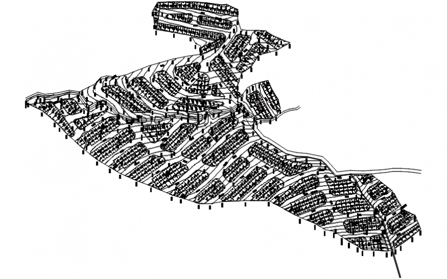 Diagnosis urban planning and landscaping details dwg file