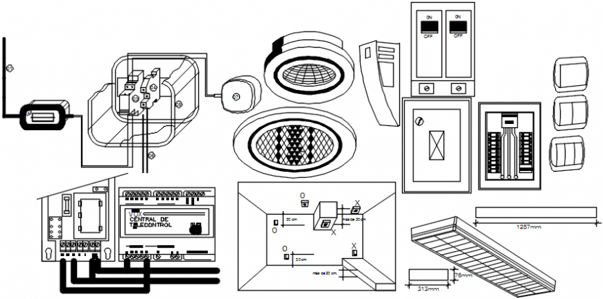 Dichroic lamps detail cad file