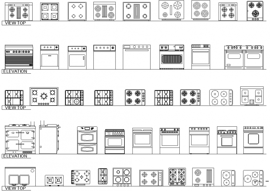 Different accessories plan detail dwg file.
