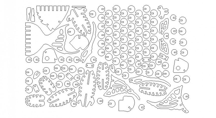 Different block of tree leaves in auto cad software