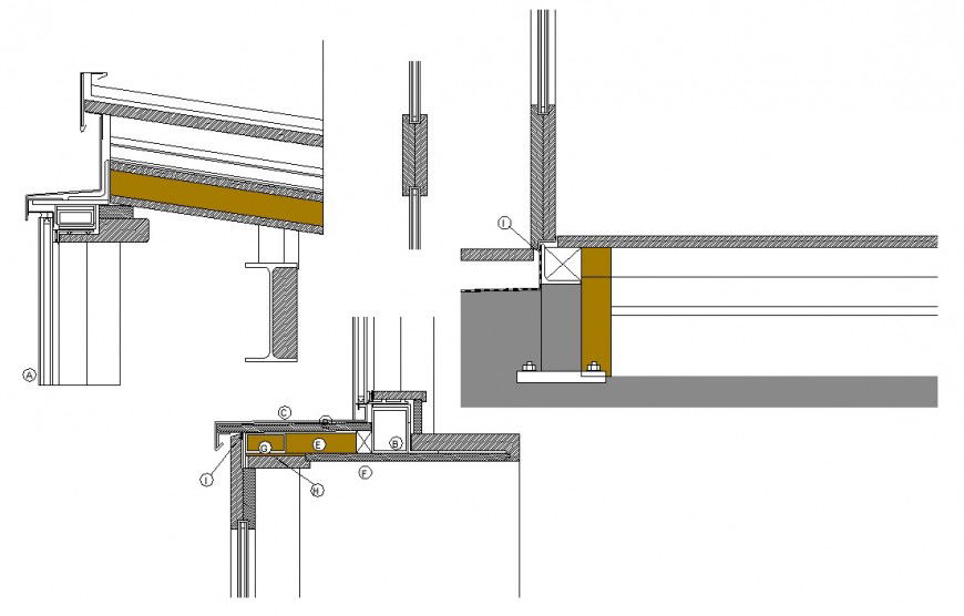 Different construction units 2d view CAD structural block autocad file
