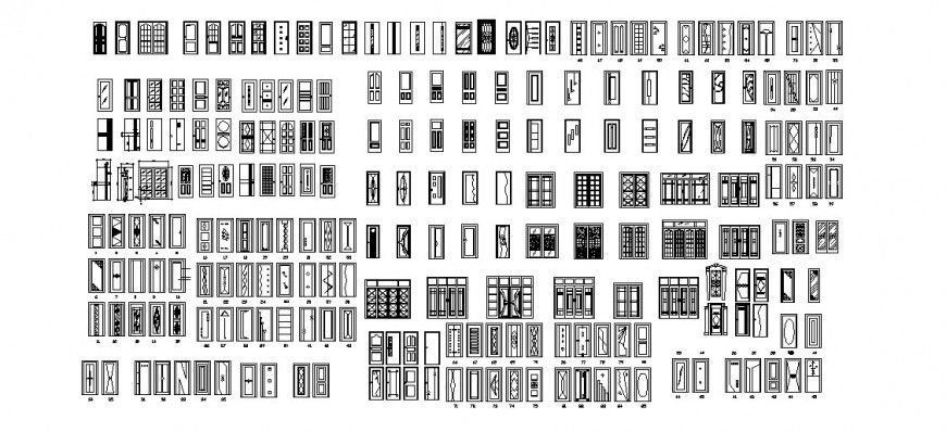 Different door elevation view